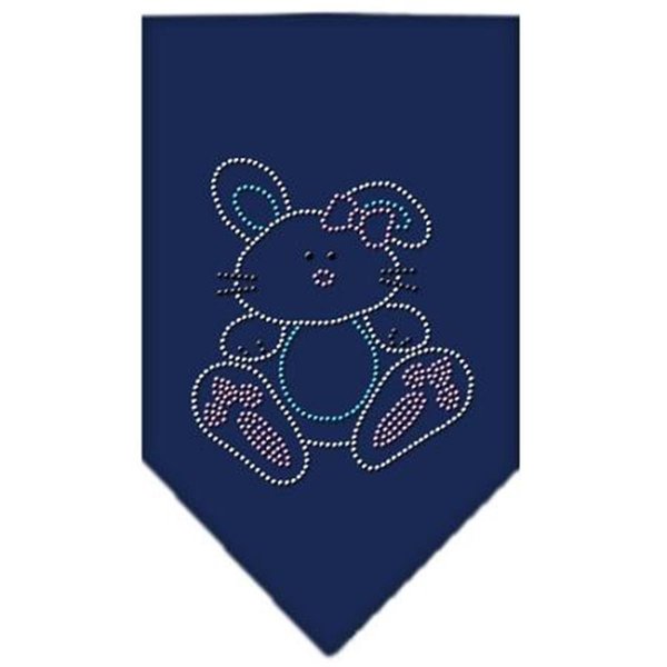 Unconditional Love Bunny Rhinestone Bandana Navy Blue large UN852394